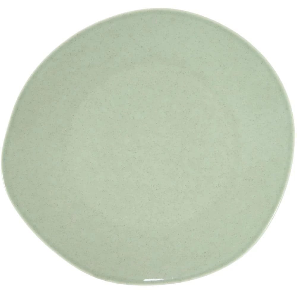 Prato Raso de Porcelana Organic Mint 30cm 6pçs