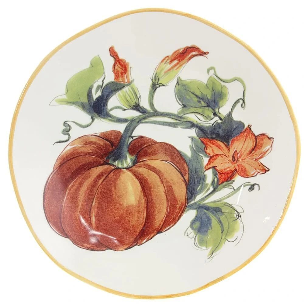 Prato Raso de Porcelena Pumpkin 29cm 6pçs