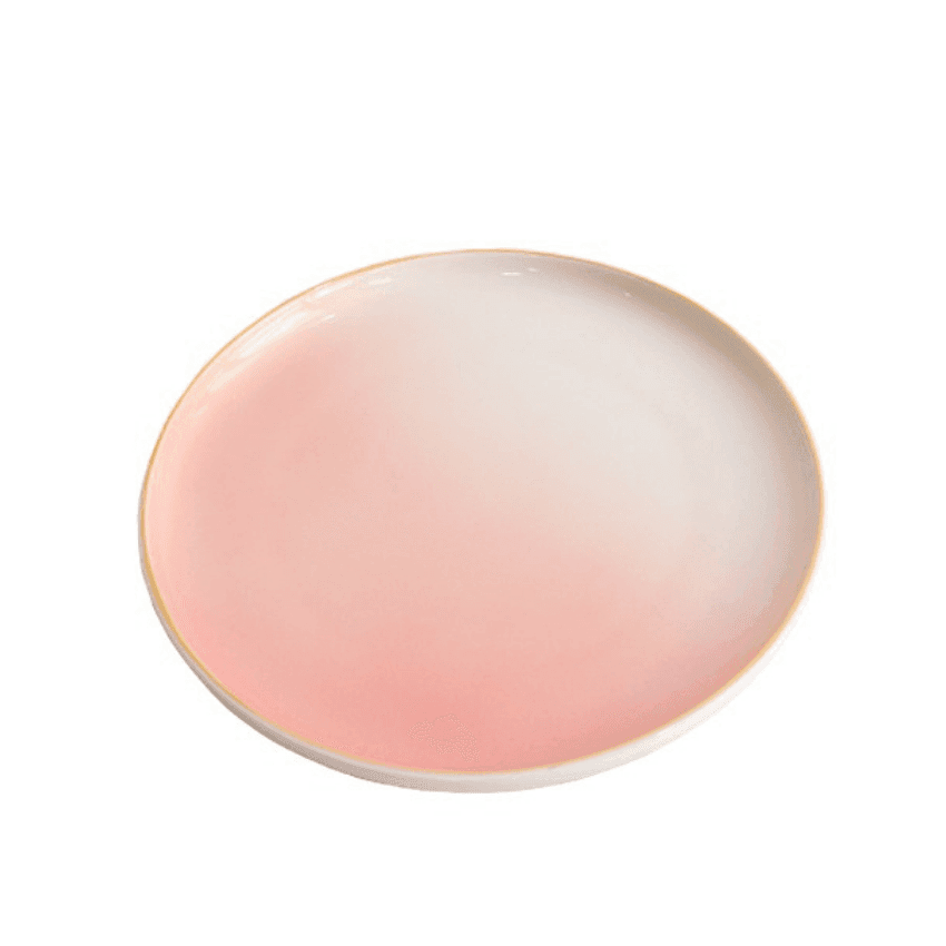 Prato Raso em Porcelana M Rosa Gaia Home Design 25 cm