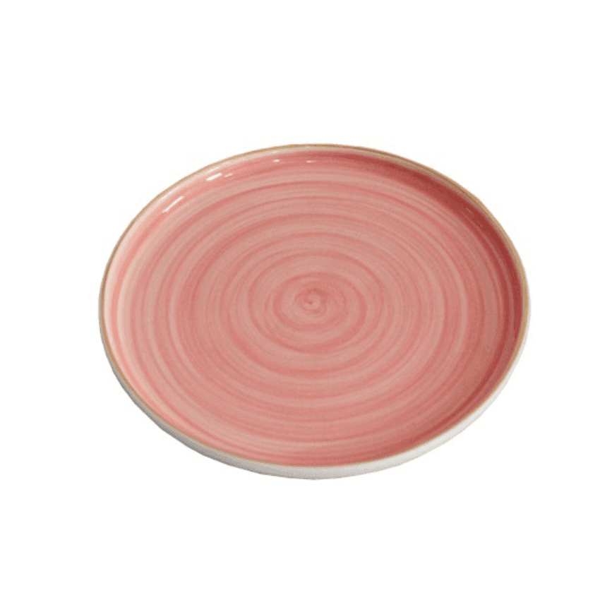 Prato Raso em Porcelana Rosa Gaia Home Design 19 cm