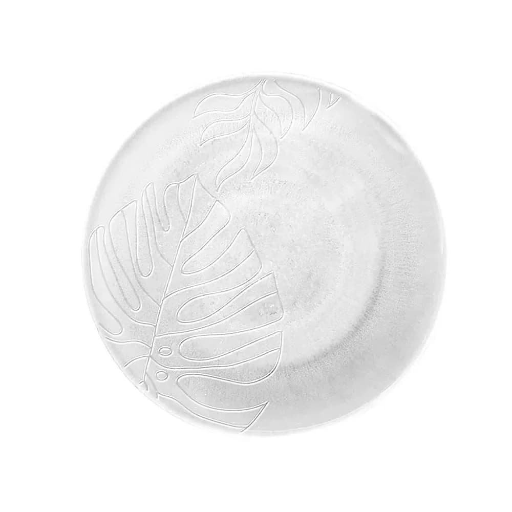 Prato Tropical Esmalte Branco — Sobremesa 21,3cm - Yoi