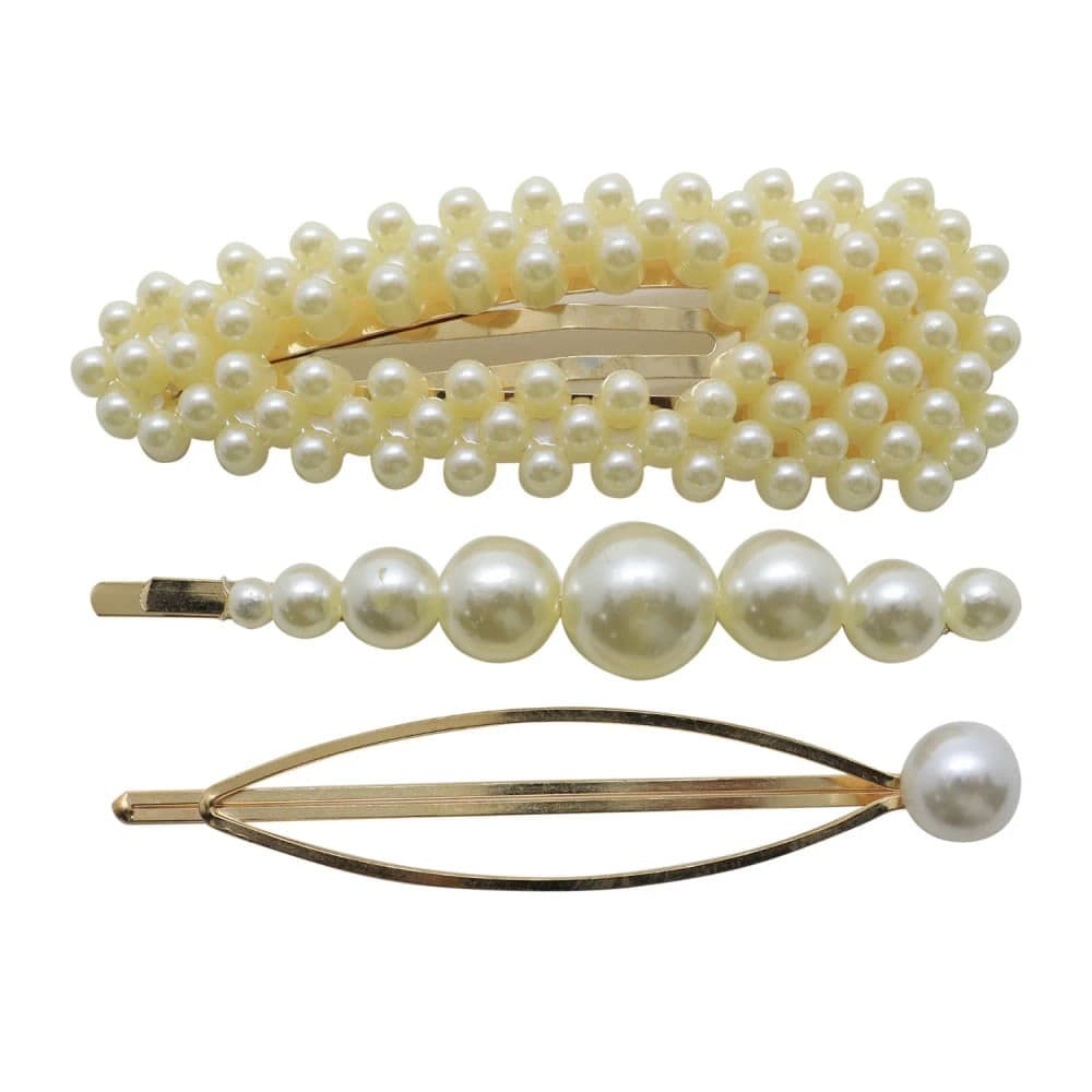 Prendedor de Cabelo Pérolas Classic 3 Peças - Life B
