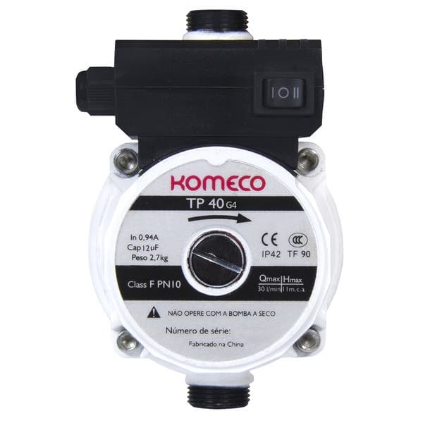 Pressurizador para Aquecedor de Água a Gás 127V (110V) TP40 G4 Komeco