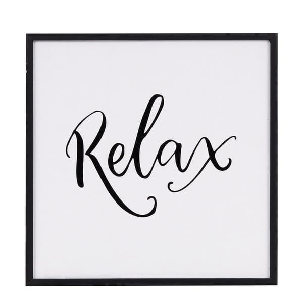 Quadro Barcelona Relax Preto 24x24cm