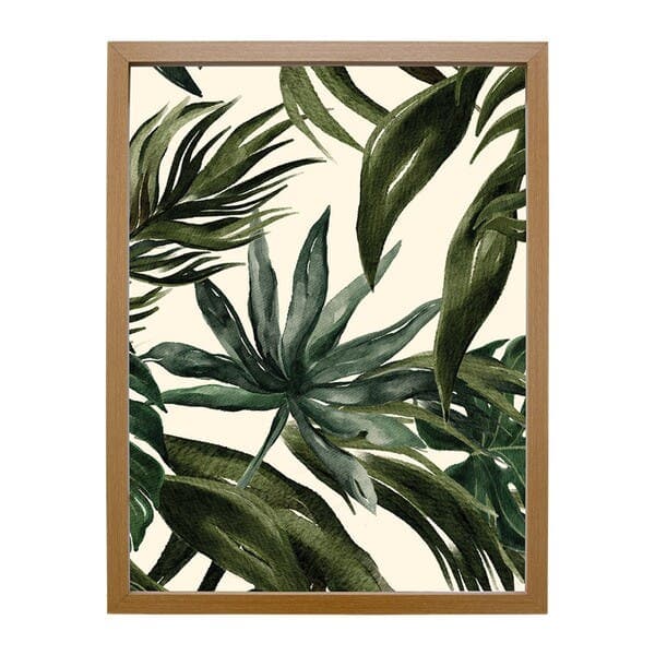 Quadro Decorativo Folhagem 2 Verde com Vidro 30x40cm Arte Própria