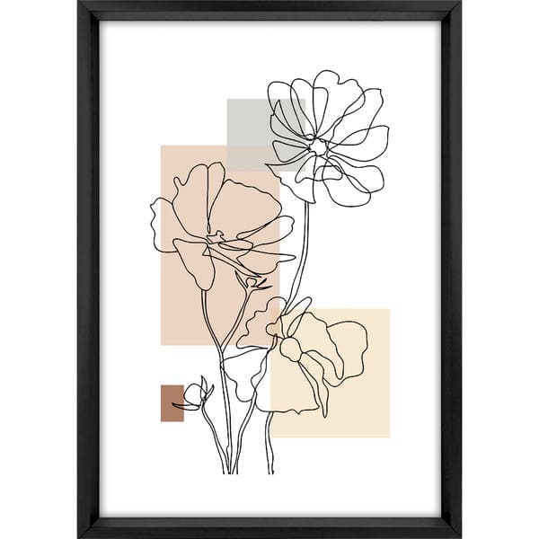 Quadro Decorativo Gerbera 1 Colorido sem Vidro 70x50cm Tropical
