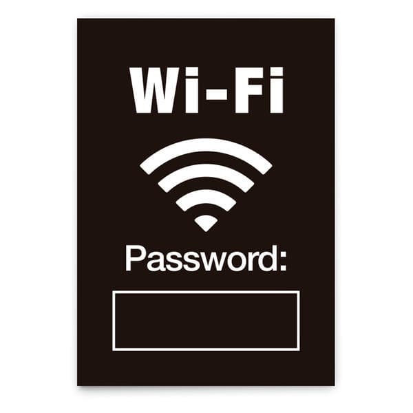 Quadro Lousa Preta Senha do WiFi 29x20cm