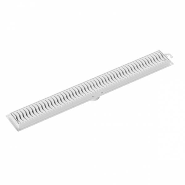 Ralo Linear de Banheiro 7,3x74,3cm PVC Branco Retangular Tigre