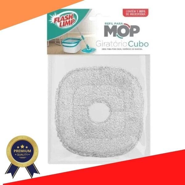 Refil Mop Limpeza Geral 600 Cinza Flash Limp