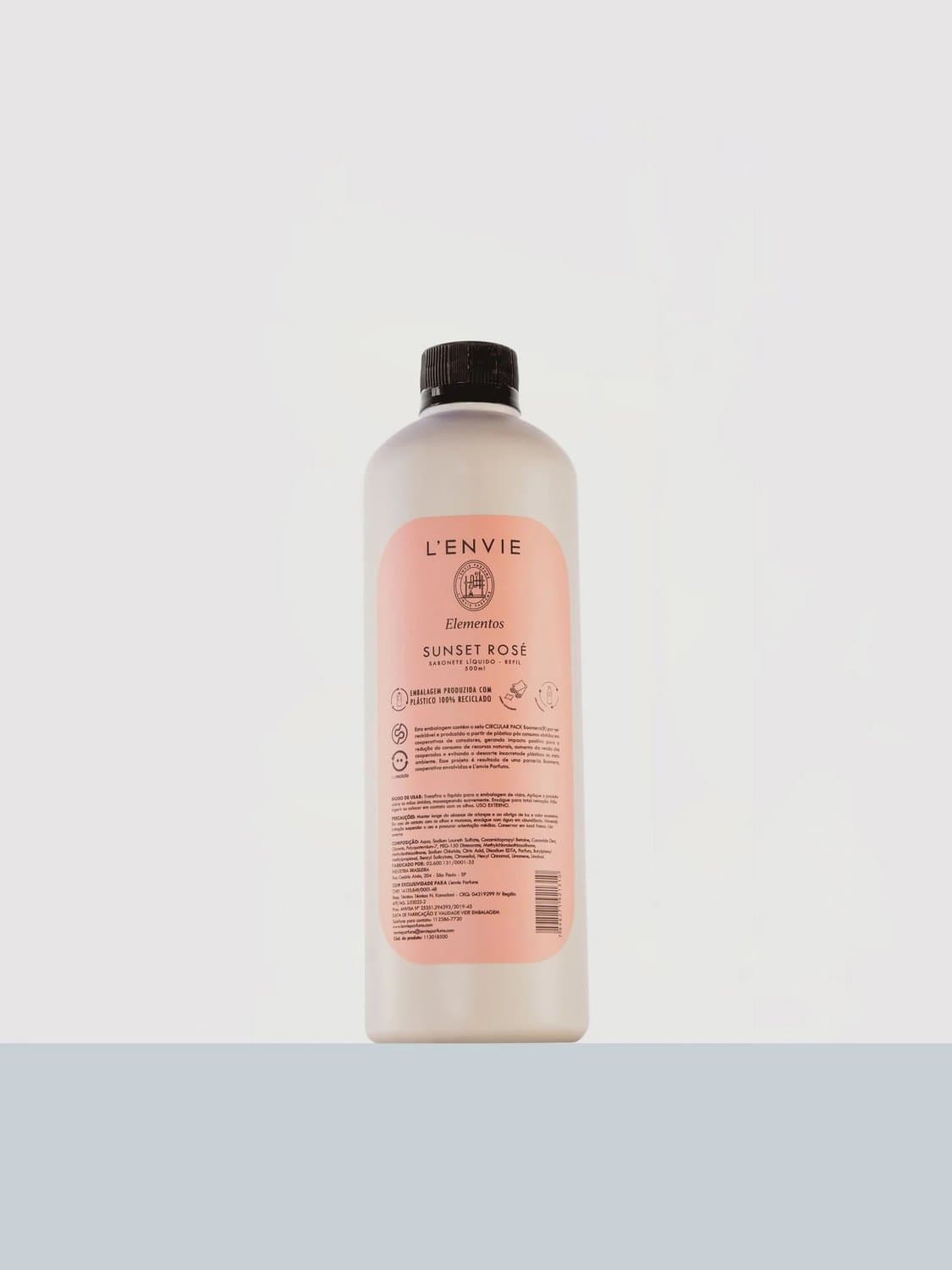 Refil Sabonete Líquido Sunset Rosê Lenvie 500 ml