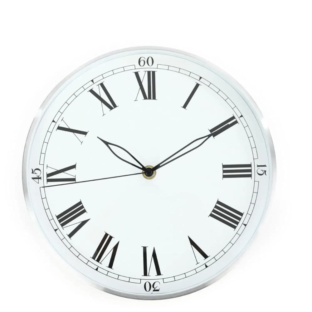 Relógio de Parede Prata 25cm - Hub.me