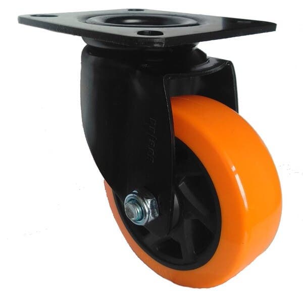 Rodizio de Plástico sem Freio Laranja 49mm até 200kg Colson