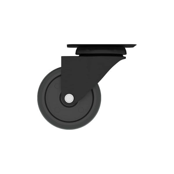 Rodízio de Plástico sem Freio Preto 100mm até 60kg Standers