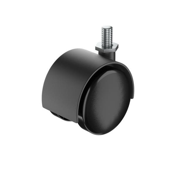 Rodízio de Plástico sem Freio Preto 40mm até 40kg Standers