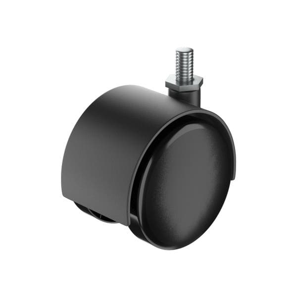Rodízio de Plástico sem Freio Preto 50mm até 40kg Standers
