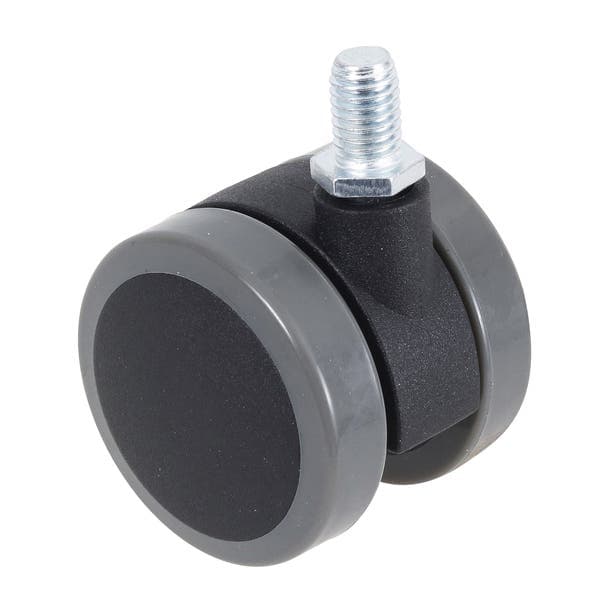 Rodízio de Plástico sem Freio Preto 50mm até 40kg Standers