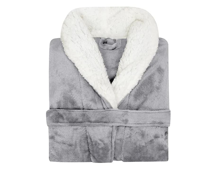 Roupão de Banho Andreza Winter (G) - Microfibra com Sherpa