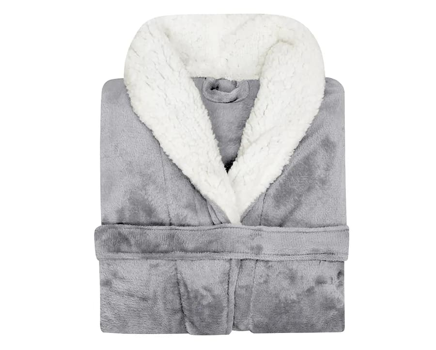 Roupão de Banho Andreza Winter (P) - Microfibra com Sherpa