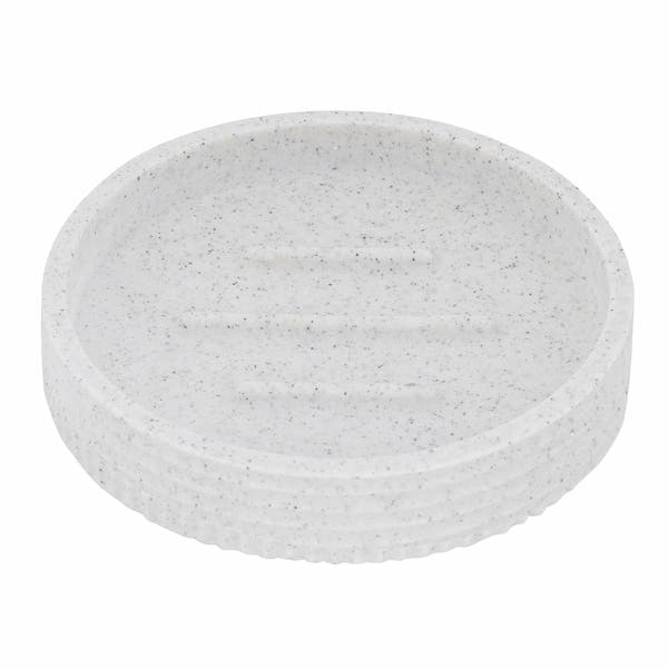 Saboneteira de Bancada para Banheiro Plástico Off White Milos Oikos