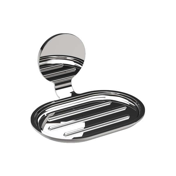 Saboneteira de Parede Oval Aço Inox Essential Cromada Sensea