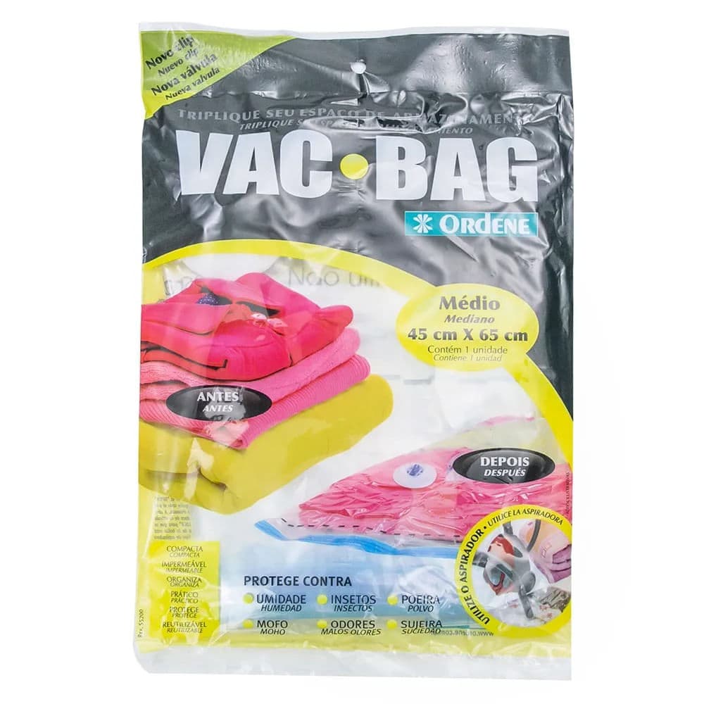 Saco a Vácuo Vac Bag Médio 45x65cm - Ordene