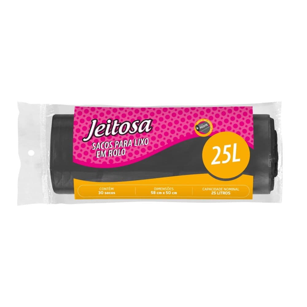 Saco de Lixo Rolo 25l - Jeitosa