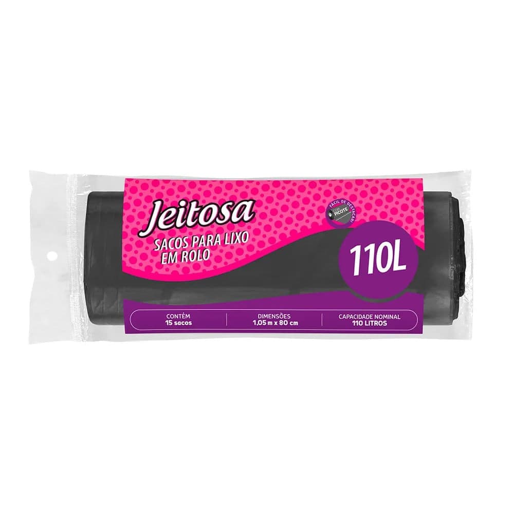 Saco para Lixo Rolo 110l - Jeitosa
