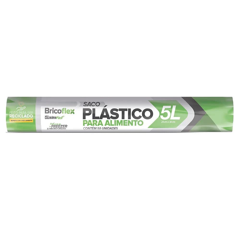 Saco Plástico para Alimento 5l - Bricoflex