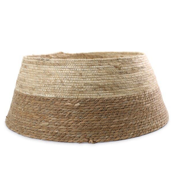Saia para Árvore de Natal Natural Fibra e Metal 30x70x70cm Cromus