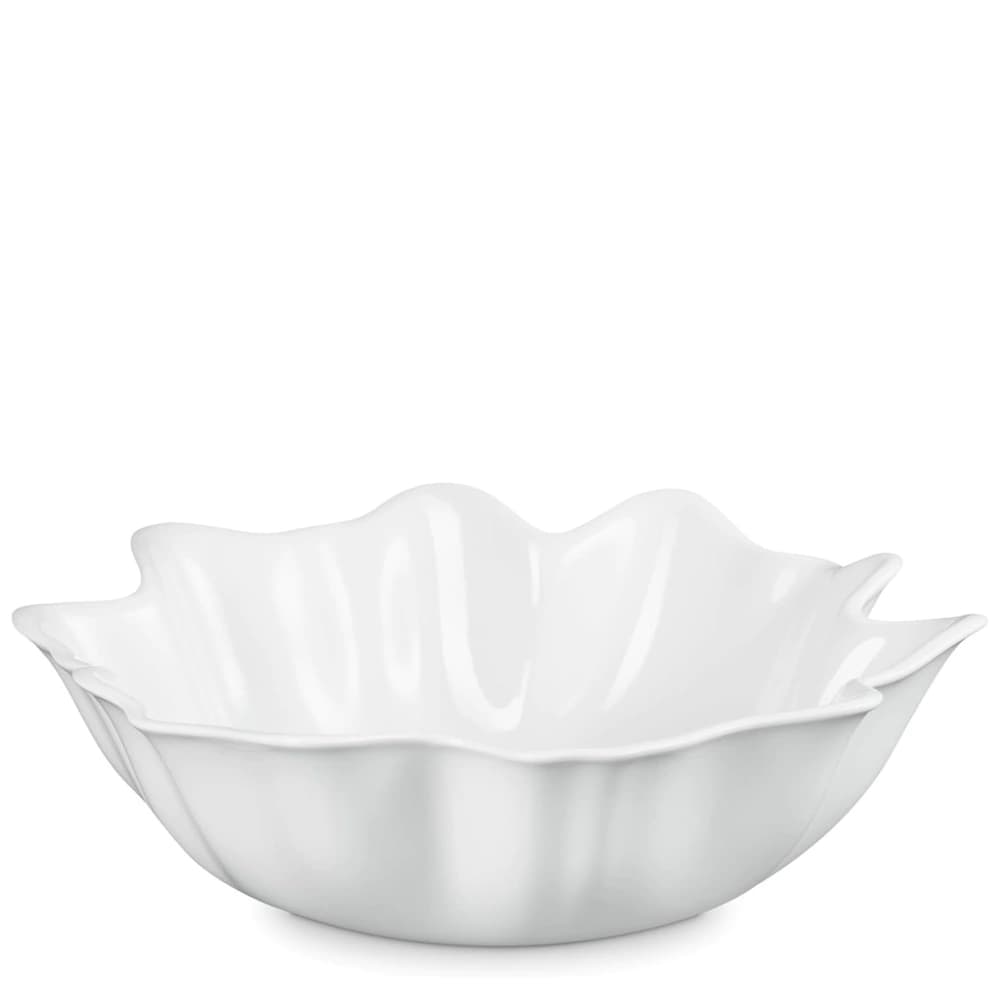 Saladeira de Cerâmica Le Creuset Ruffle Branca 35cm
