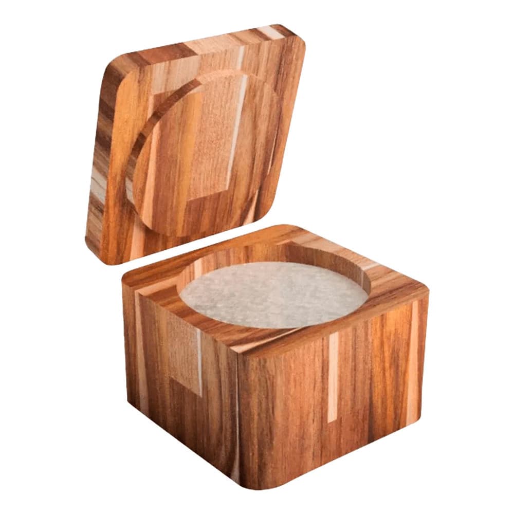 Saleiro de Madeira Teca 11,5x8,5CM