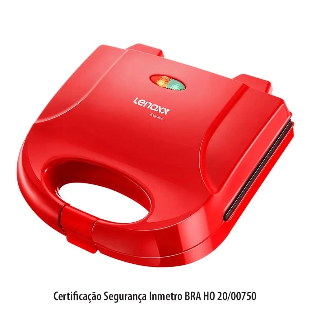 Sanduicheira e Grill Easy Vermelha - Lenoxx — Sanduicheira e Grill Easy Vermelha - Lenoxx · Ref. 3169