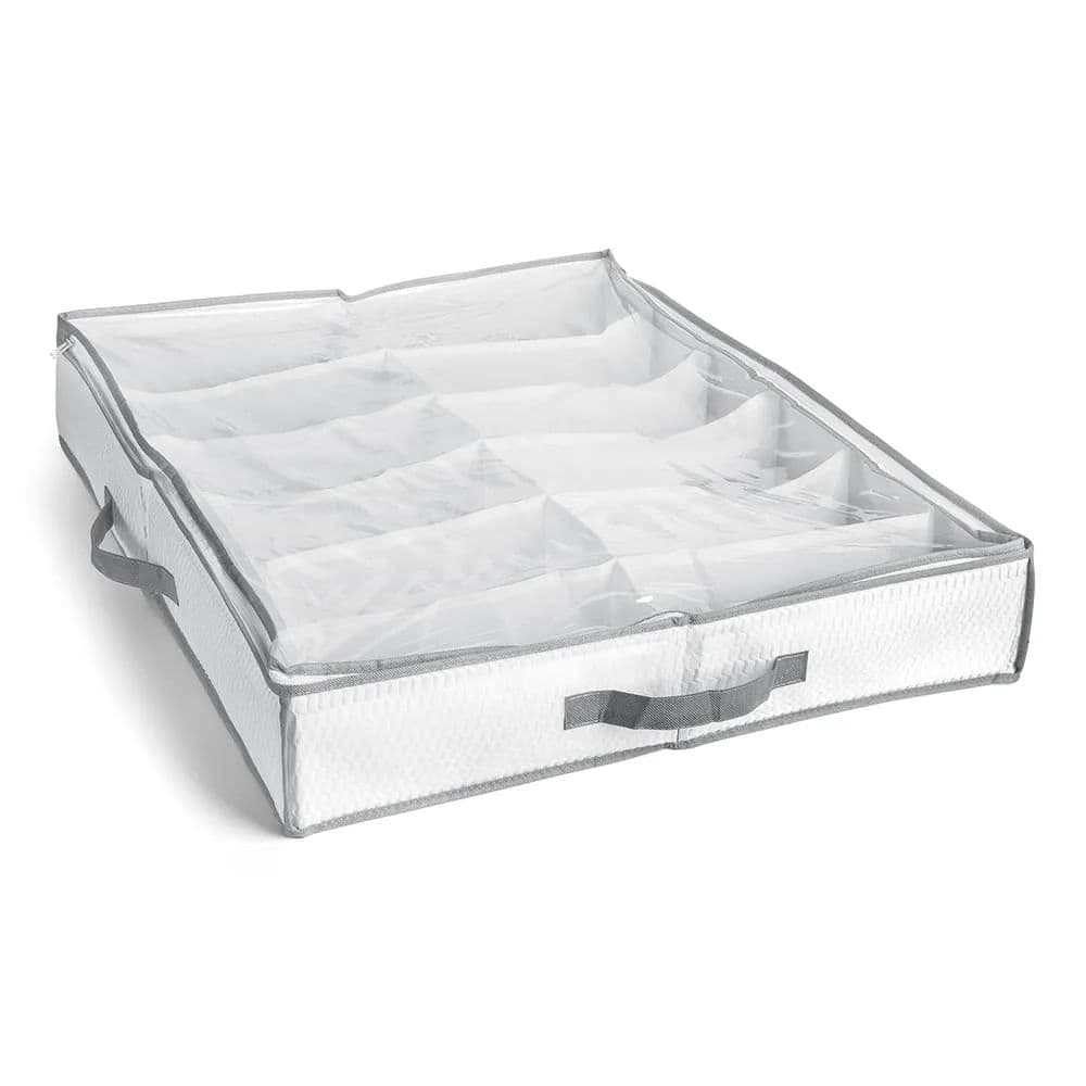 Sapateira Horizontal com Visor 12 Divisórias Branca - Ordene
