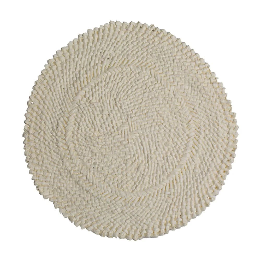 Serviço Americano Tricô Branco Redondo 38cm - Tuut