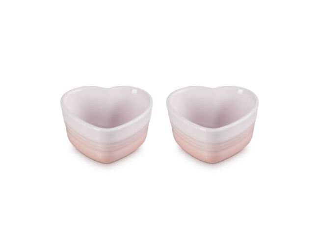 Set 2 Ramekins Coração Le Creuset Shell Pink