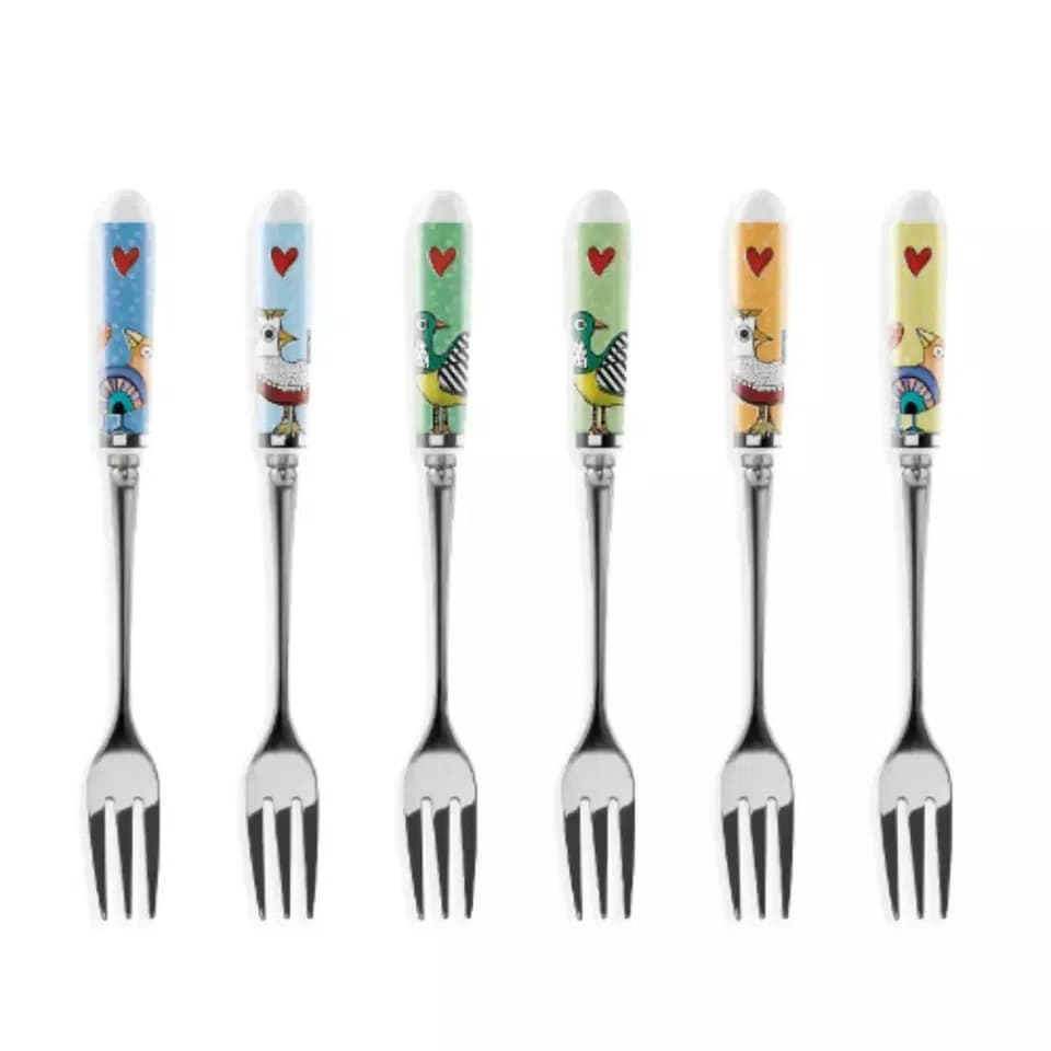 Set 6 Garfos Sobremesa Cocorico - Egan Italy