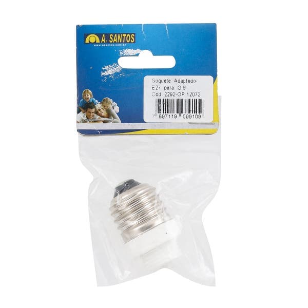 Soquete para Lâmpada E27 com Adaptador para G9 A.Santos