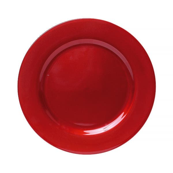 Sousplat para Mesa Natalina Glamour Clássico Vermelho 33cm Chromus