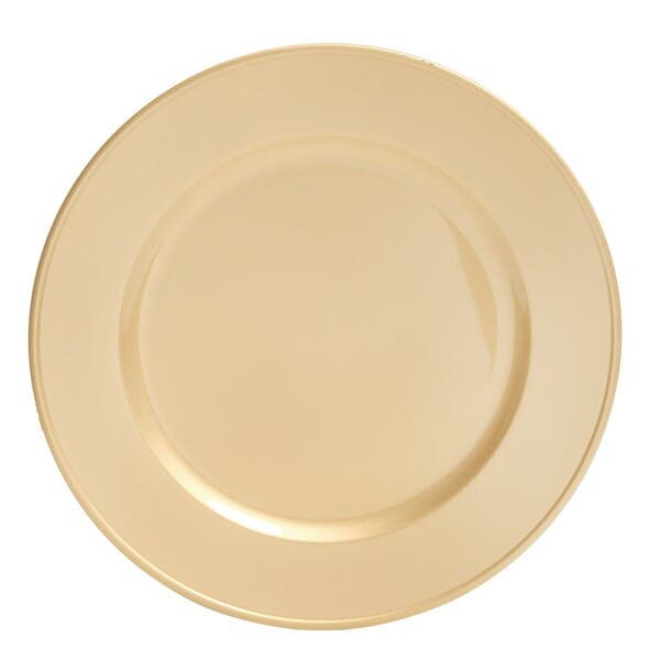 Sousplat para Mesa Plástico Ouro 1x33x33cm Cromus