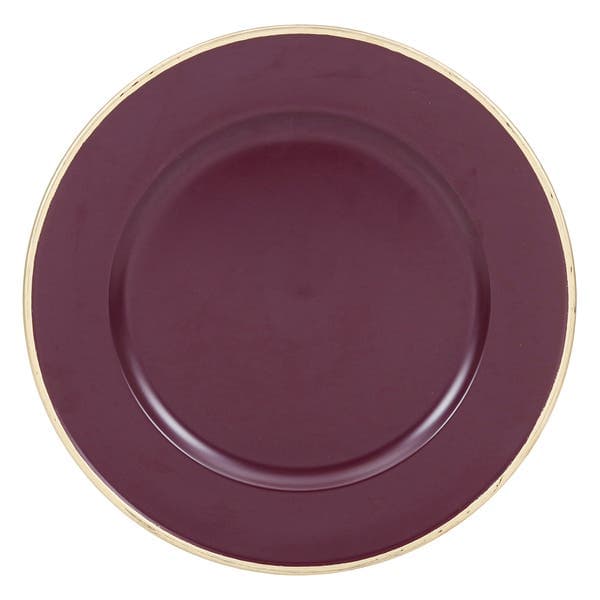Sousplat para Mesa Plástico Vermelho 2x33x33cm Cromus