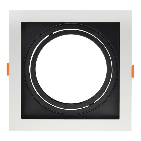 Spot de Embutir Quadrado AR111 Branco e Preto Black & Decker