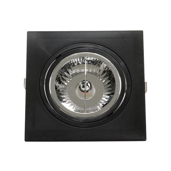 Spot de Embutir Quadrado AR111 Preto Save Energy