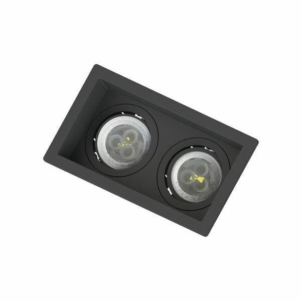 Spot de Embutir Recuado Preto Mini Dicroica Save Energy