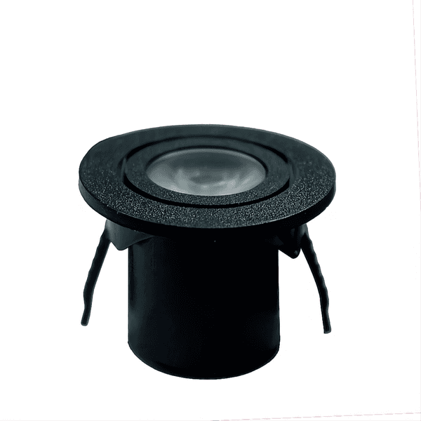 Spot de Embutir Wood Preto Com LED Luz Amarela 1W Gaya Bivolt