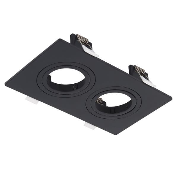 Spot Embutir Retangular 2 Lâmpadas MR16 Save Energy Preto