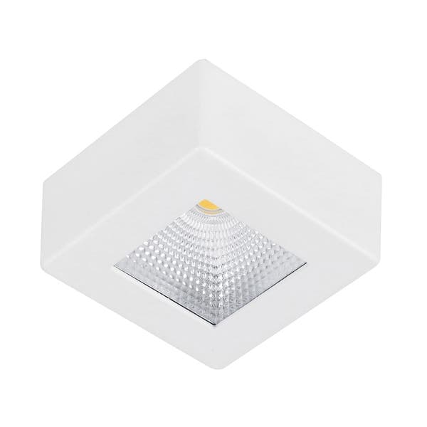 Spot Sobrepor Led Quadrado 5W Luz Amarela Avant Iluminação Preto