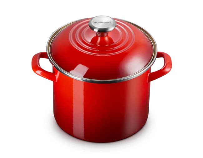Stockpot 22cm Pegador Aço Inox Le Creuset — Vermelho