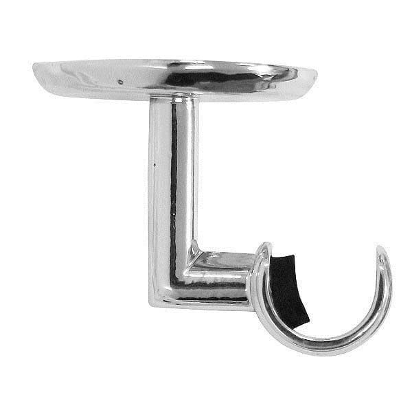 Suporte de Varão de Cortina Teto Simples 28mm Metal Zamac Cromado