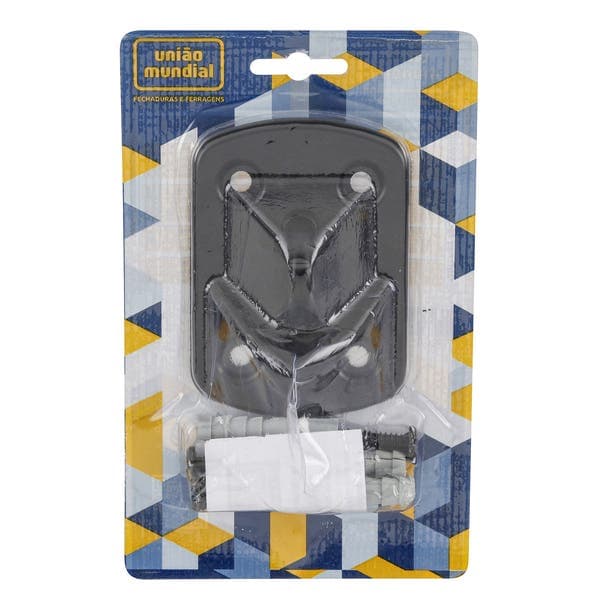 Suporte Diversos 50kg de Parafusar Aço Carbono Preto 1 peça