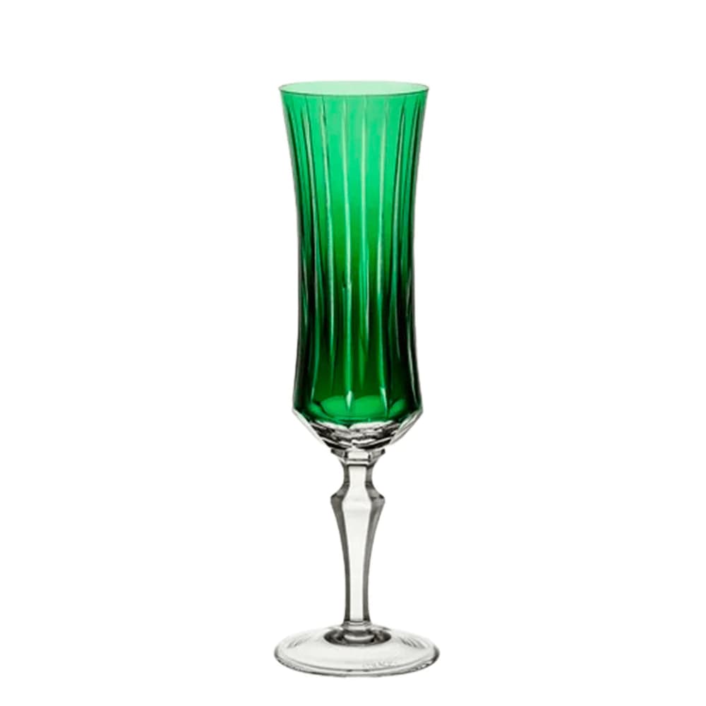 Taça de Cristal para Champagne Strauss Verde Escuro 210ml